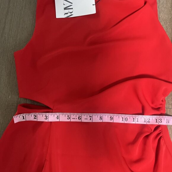 NWOT Zara Women's Cut Out Midi Dress - Picture 3 of 6